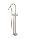 ROUND PADDLE FREESTANDING BATH SPOUT AND HAND SHOWER