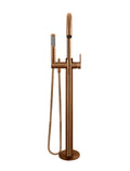 ROUND PADDLE FREESTANDING BATH SPOUT AND HAND SHOWER