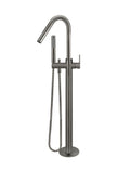 ROUND PADDLE FREESTANDING BATH SPOUT AND HAND SHOWER