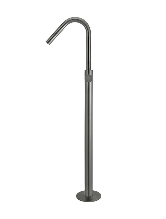 ROUND PINLESS FREESTANDING BATH SPOUT AND HAND SHOWER