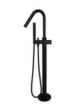 ROUND PINLESS FREESTANDING BATH SPOUT AND HAND SHOWER