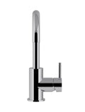 ROUND GOOSENECK BASIN MIXER WITH COLD START