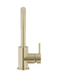 ROUND GOOSENECK BASIN MIXER WITH COLD START