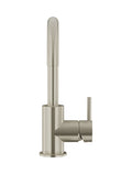 ROUND GOOSENECK BASIN MIXER WITH COLD START