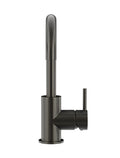 ROUND GOOSENECK BASIN MIXER WITH COLD START