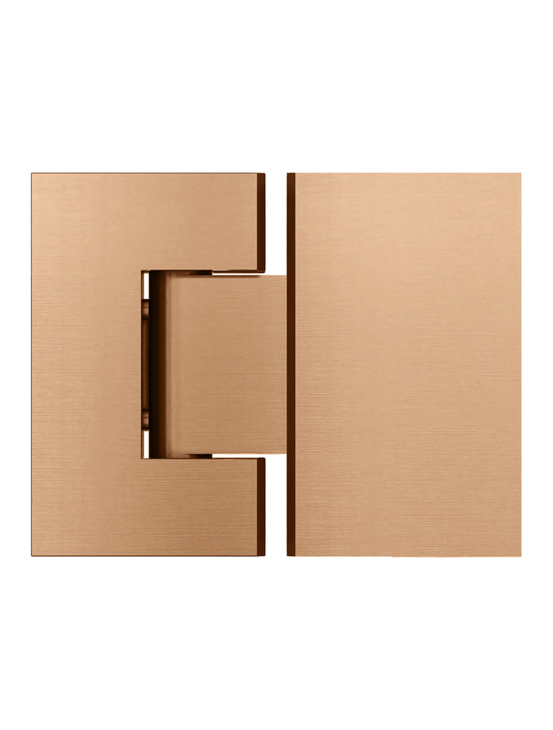 Glass To Glass Shower Door Hinge — PVD Lustre Bronze, Shower Screen Hardware