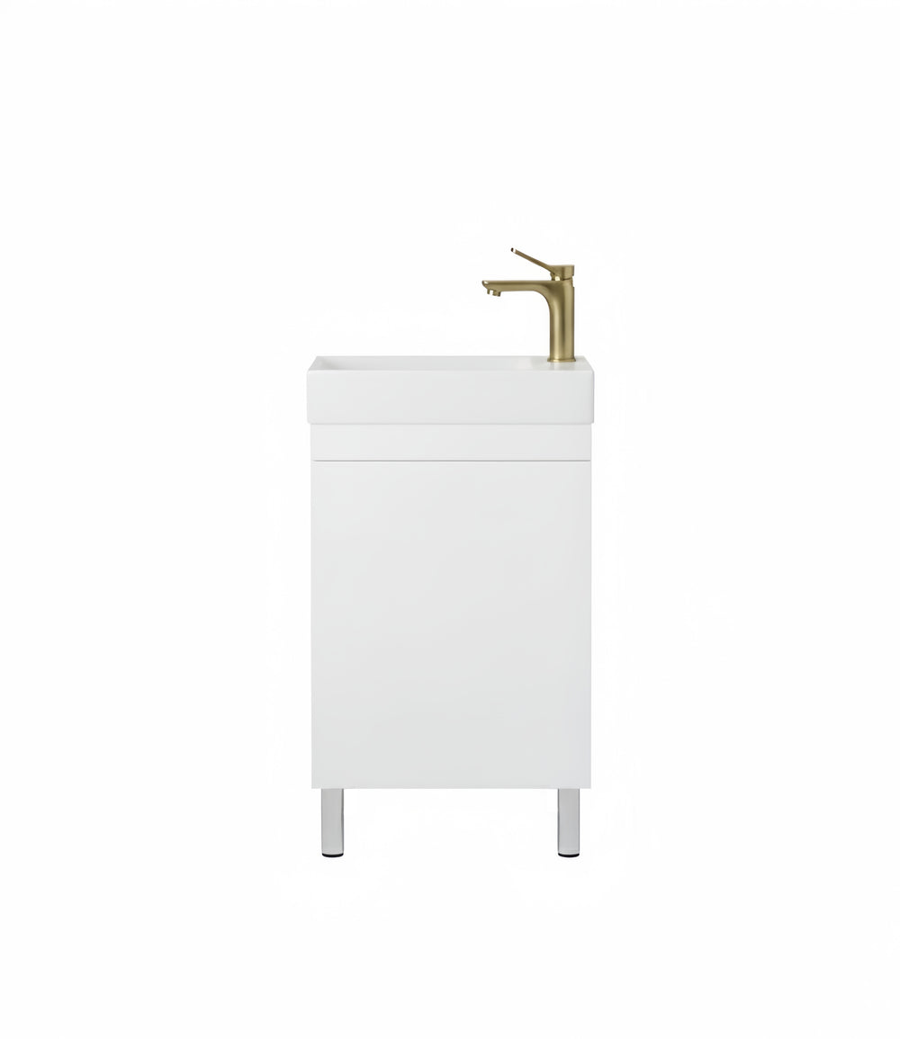 Alpha Mini Floor PVC Vanity with soft closing finger pull door LK-AL42L