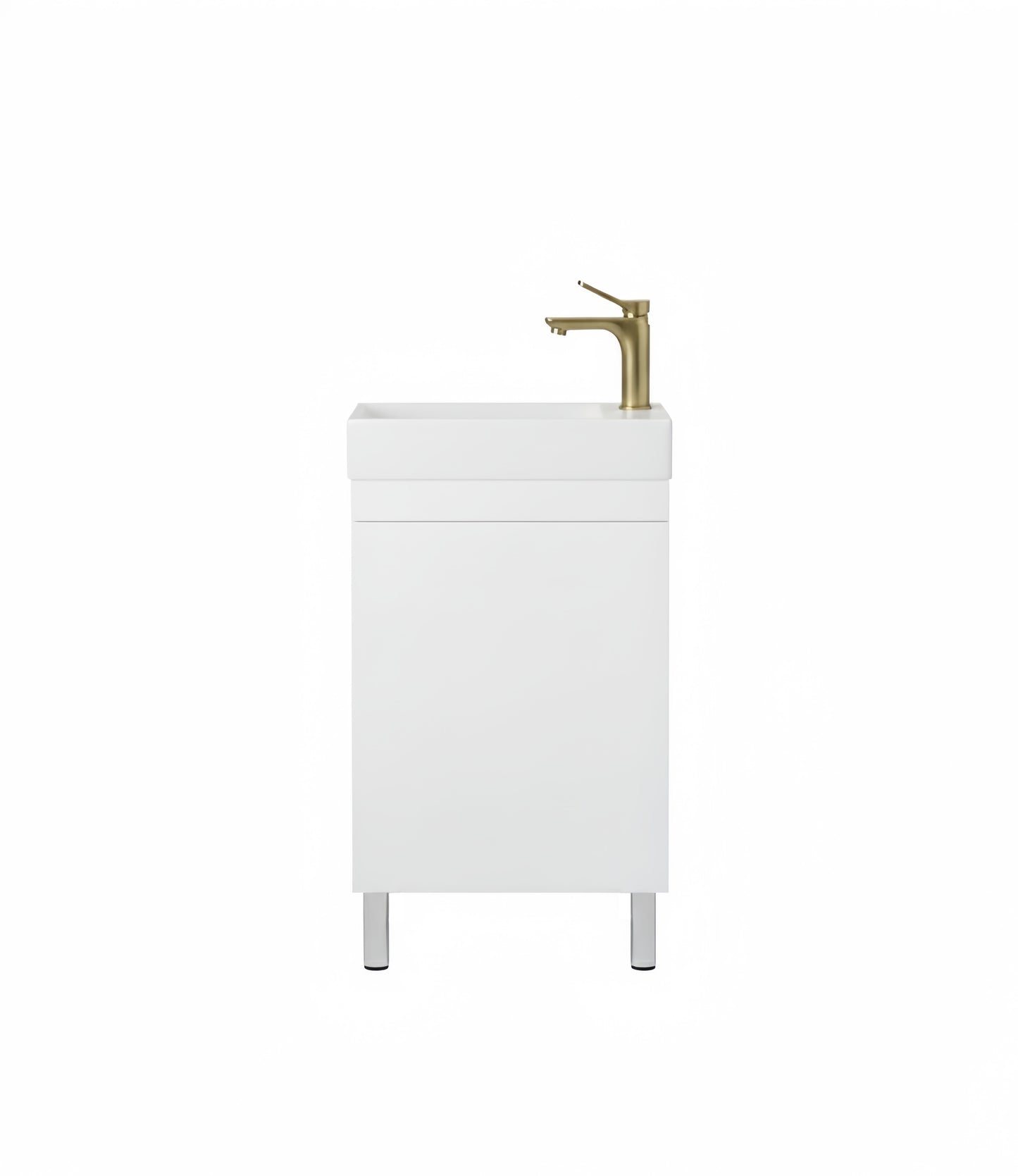 Alpha Mini Floor PVC Vanity with soft closing finger pull door LK-AL42L