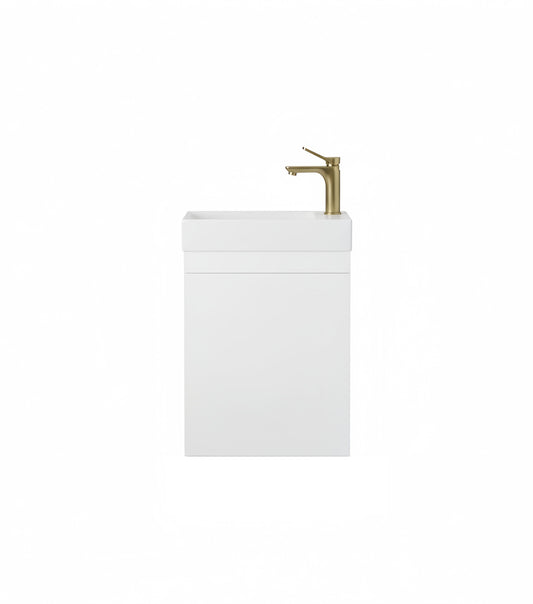 Alpha Wall Hung mini-PVC vanity with soft closing LK-AL42W