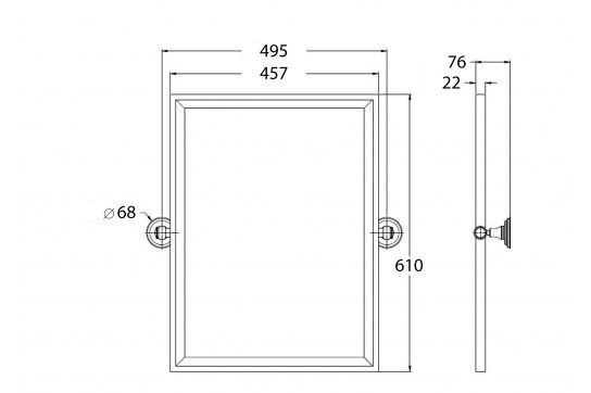 Mayer Pivot Rectangle Mirror
