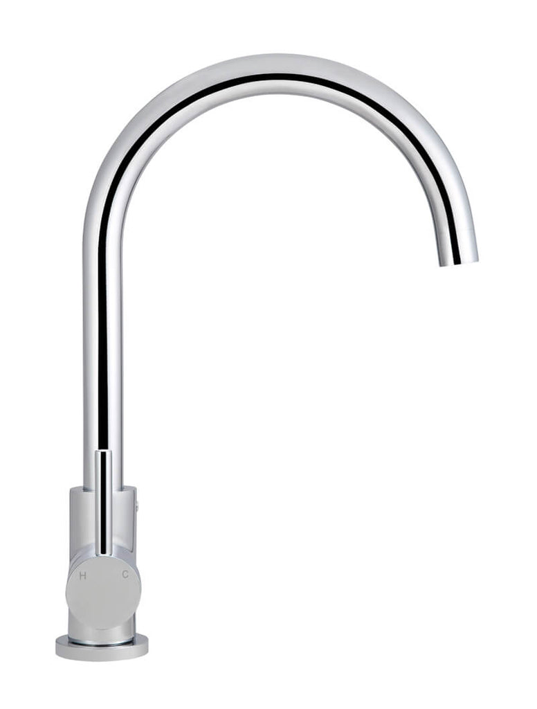 ROUND GOOSENECK KITCHEN MIXER TAP