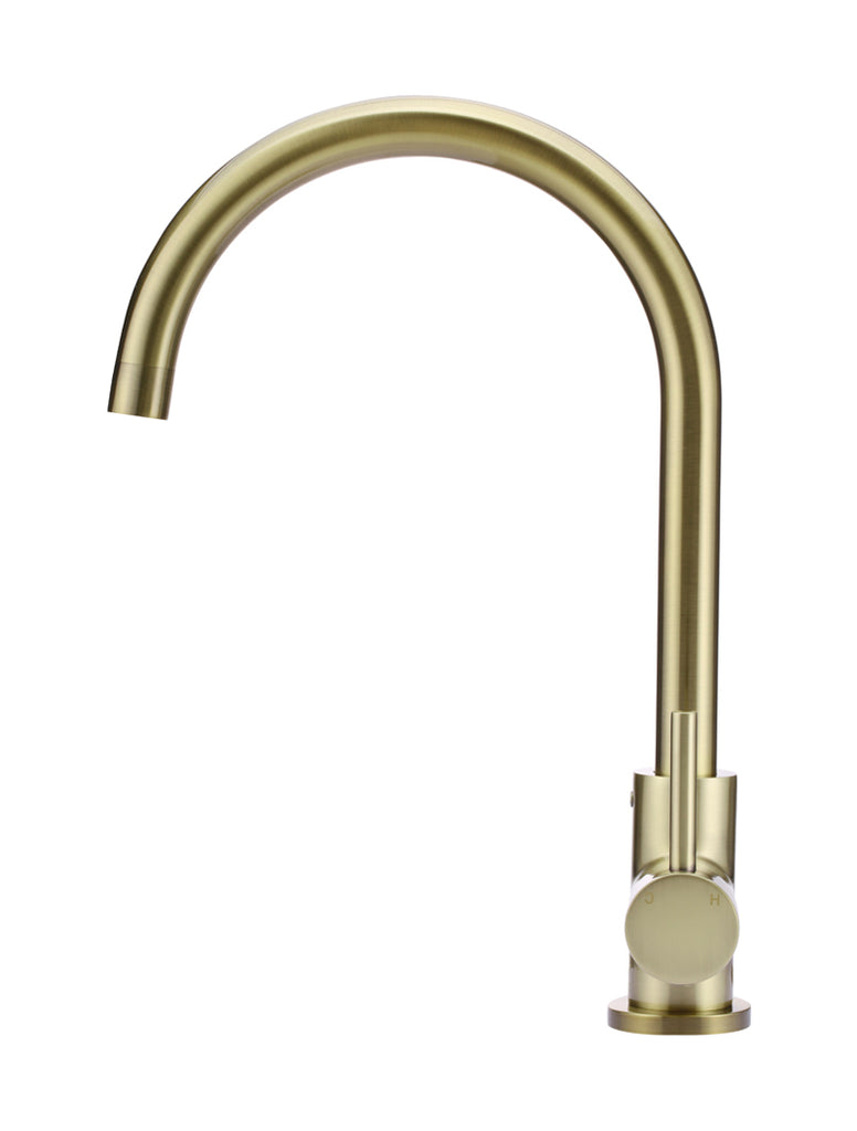 Round Gooseneck Kitchen Mixer Tap — Tiger Bronze