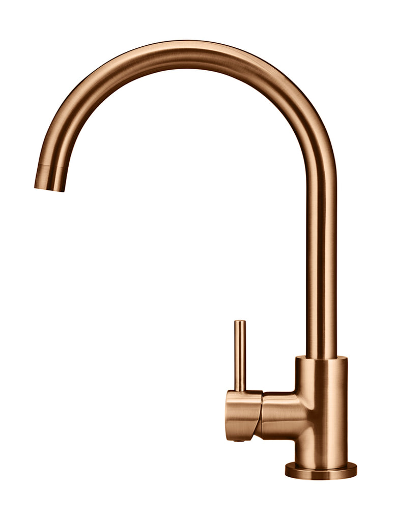ROUND GOOSENECK KITCHEN MIXER TAP