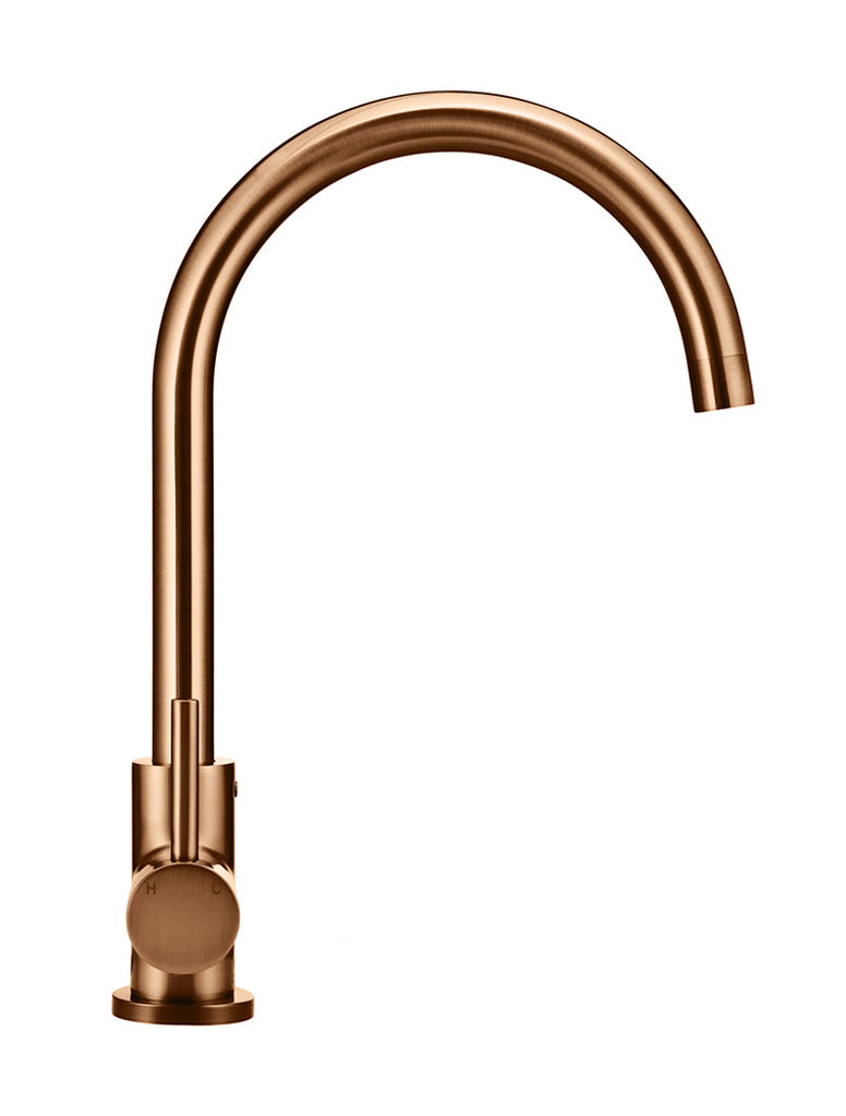 ROUND GOOSENECK KITCHEN MIXER TAP