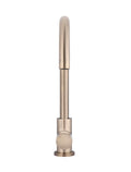 ROUND GOOSENECK KITCHEN MIXER TAP WITH PINLESS HANDLE