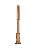 ROUND GOOSENECK KITCHEN MIXER TAP WITH PINLESS HANDLE