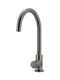 ROUND GOOSENECK KITCHEN MIXER TAP WITH PINLESS HANDLE