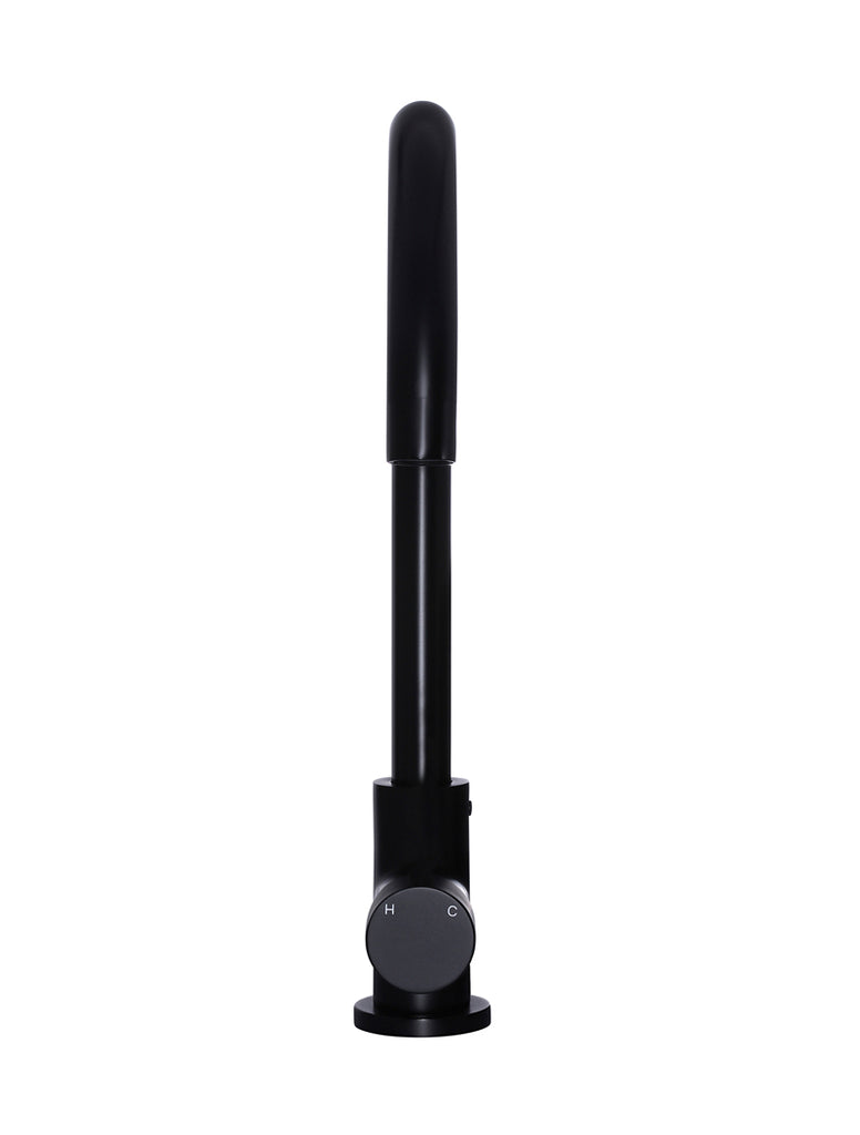 ROUND GOOSENECK KITCHEN MIXER TAP WITH PINLESS HANDLE