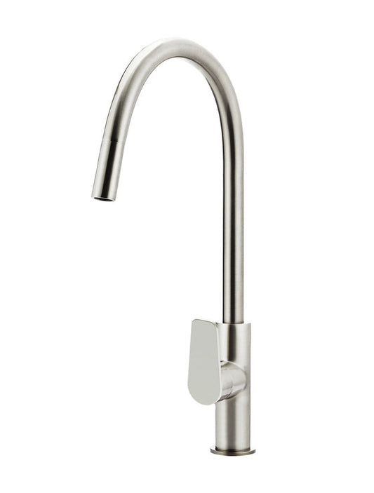 ROUND PADDLE PICCOLA PULL OUT KITCHEN MIXER TAP