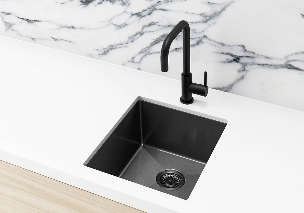 Lavello Kitchen Sink - Single Bowl 380 X 440 - PVD — Gunmetal Black, Stainless Steel, Gunmetal