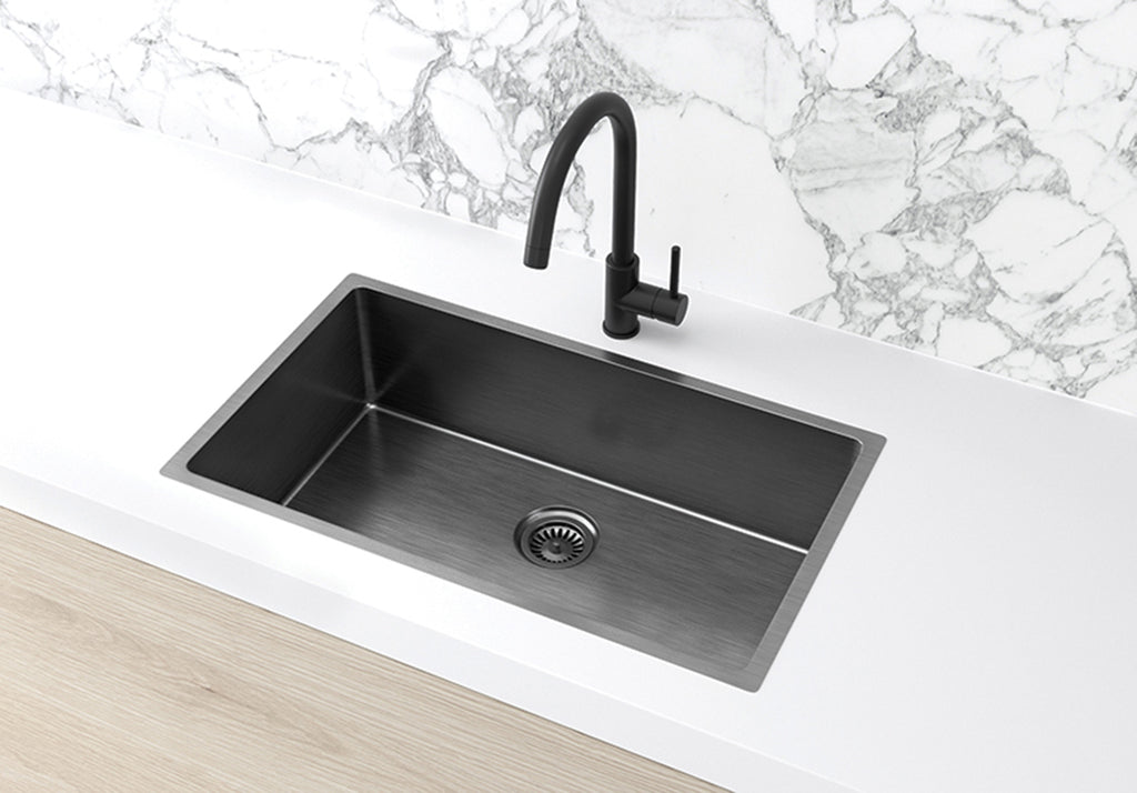 Lavello Kitchen Sink - Single Bowl 760 X 440 - PVD — Brushed Gunmetal, Stainless Steel, Gunmetal