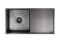LAVELLO KITCHEN SINK - SINGLE BOWL & DRAINBOARD 840 X 440 GUNMETAL BLACK