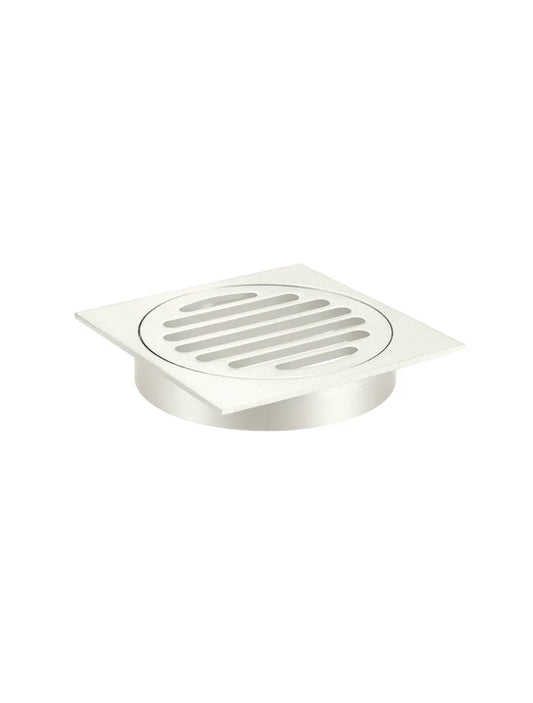 SQUARE FLOOR GRATE SHOWER DRAIN 100MM OUTLET