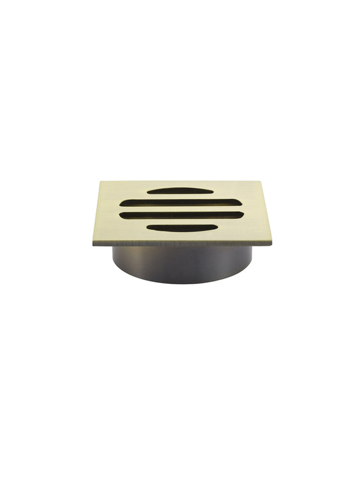 Square Floor Grate Shower Drain 50MM Outlet — Tiger Bronze, Floor Wastes & Drains