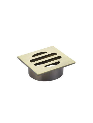 Square Floor Grate Shower Drain 50MM Outlet — Tiger Bronze, Floor Wastes & Drains