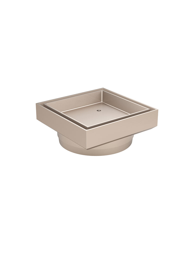Meir Shower Waste with Tile Insert — Champagne, Floor Wastes & Drains