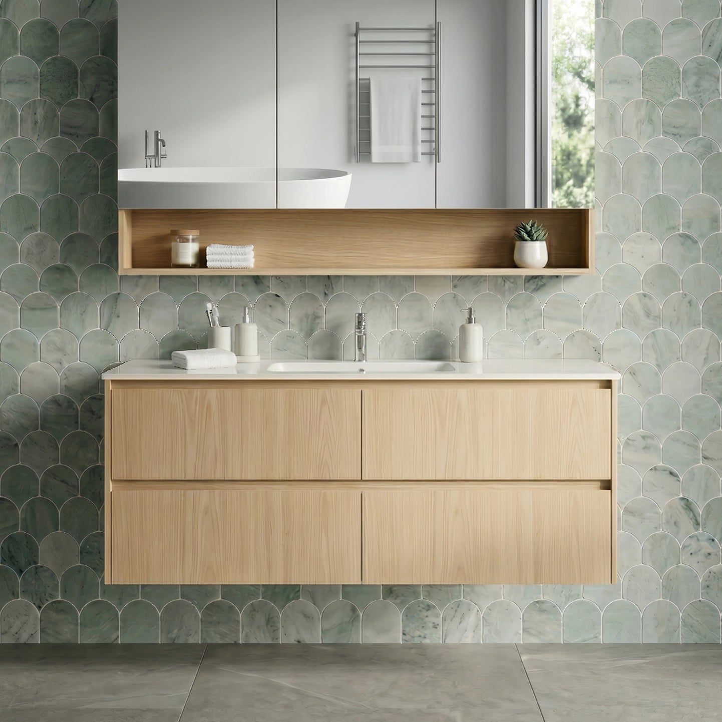 Gladstone Wall Hung Plywood Cabinet for Single bowl LK-MG1200W-SO