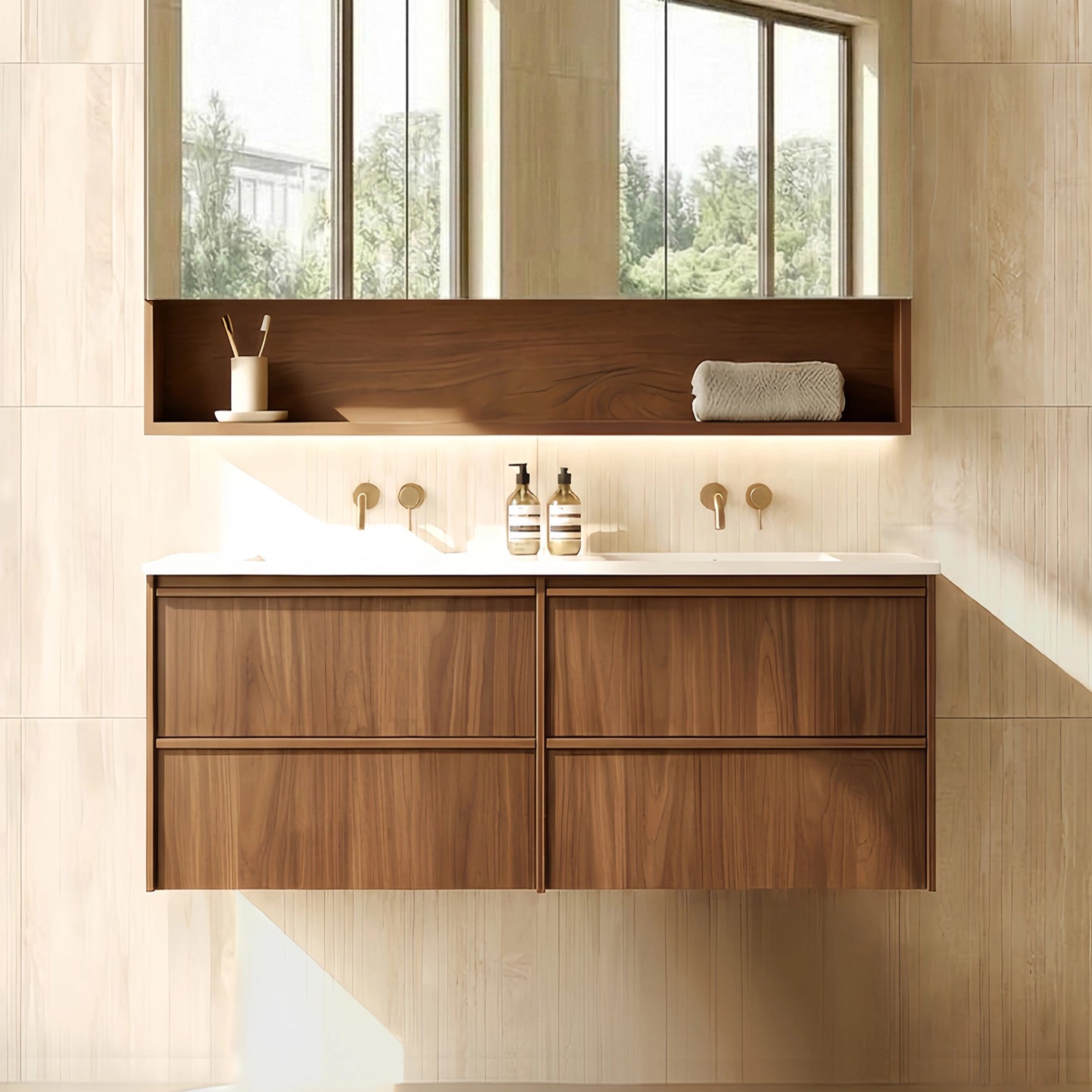 Ridgewood Modern Wall Hung Plywood Cabinet LK-MR1220W-MO