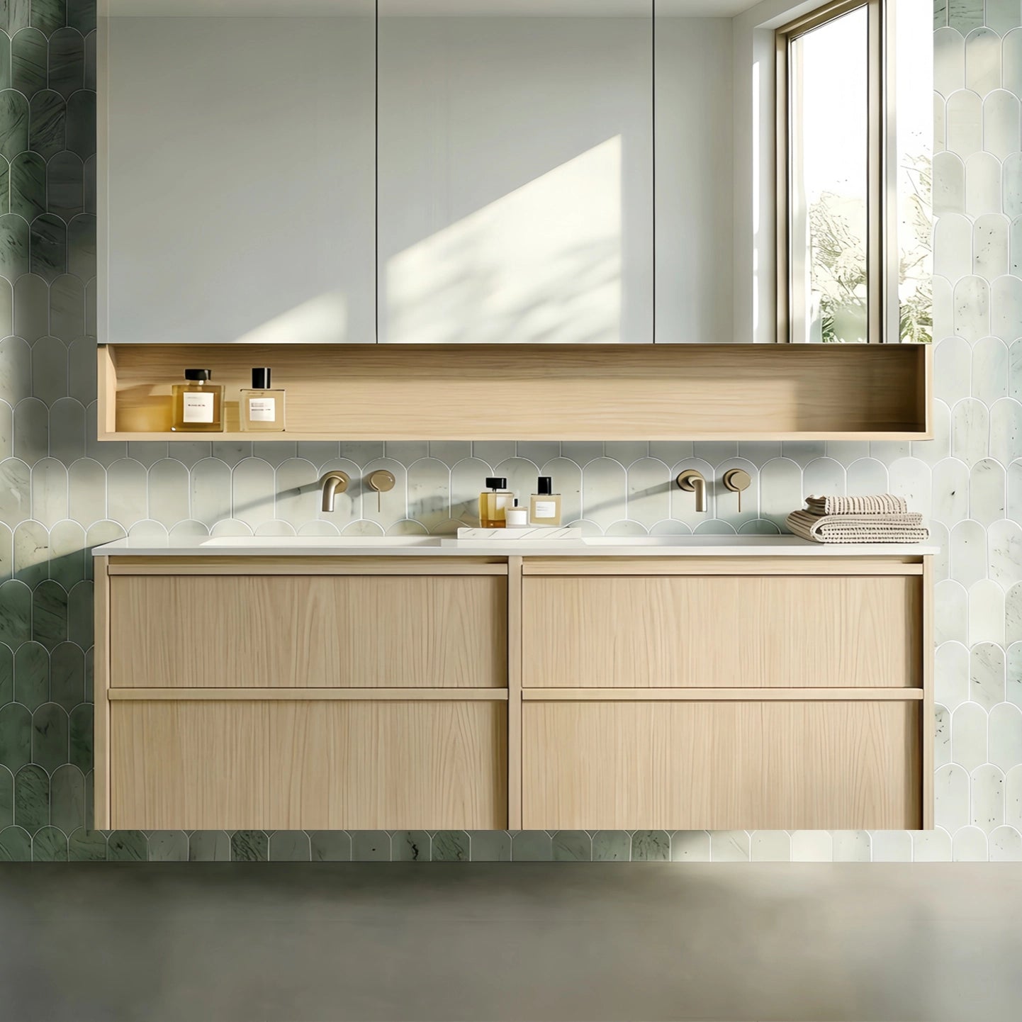 Ridgewood Modern Wall Hung Plywood Cabinet LK-MR1520W-SO
