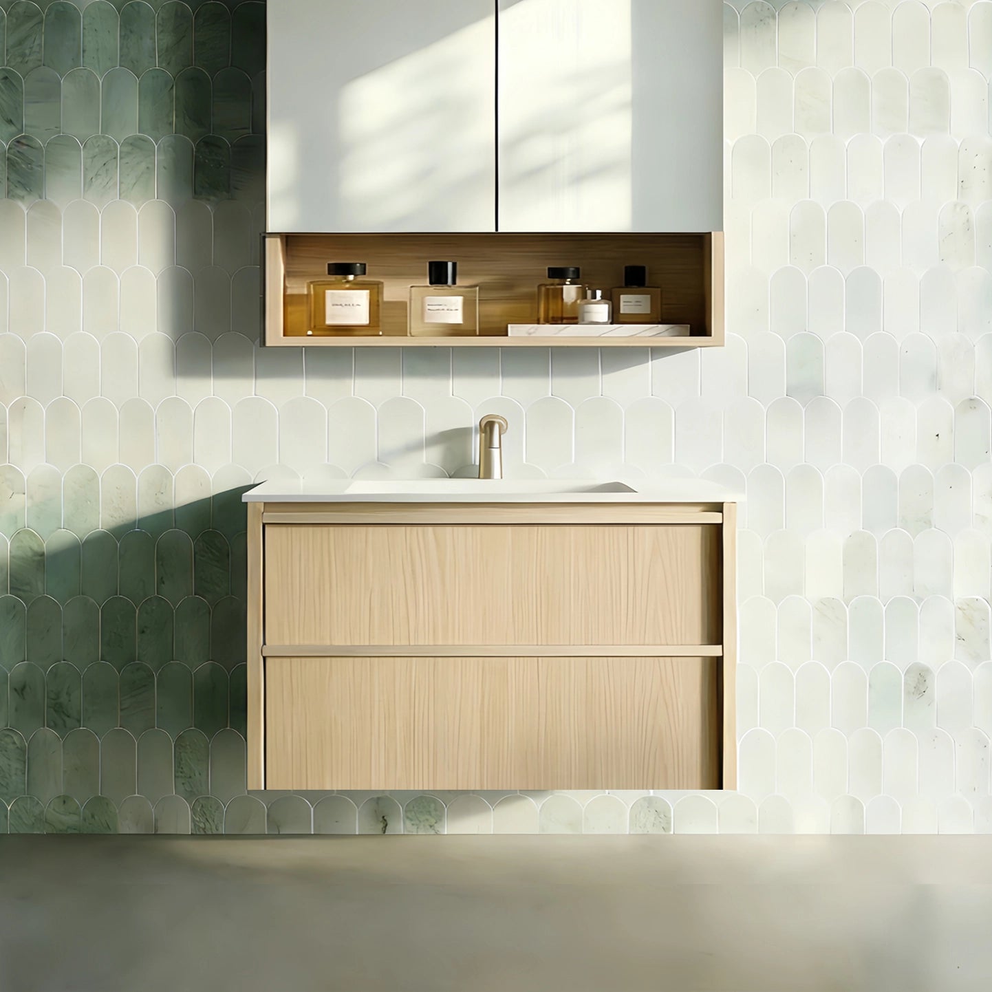 Ridgewood Modern Wall Hung Plywood Cabinet LK-MR750W-SO