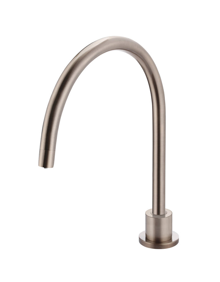 Round Gooseneck High-Rise Swivel Hob Spout — Champagne, Basin & Bath Spouts