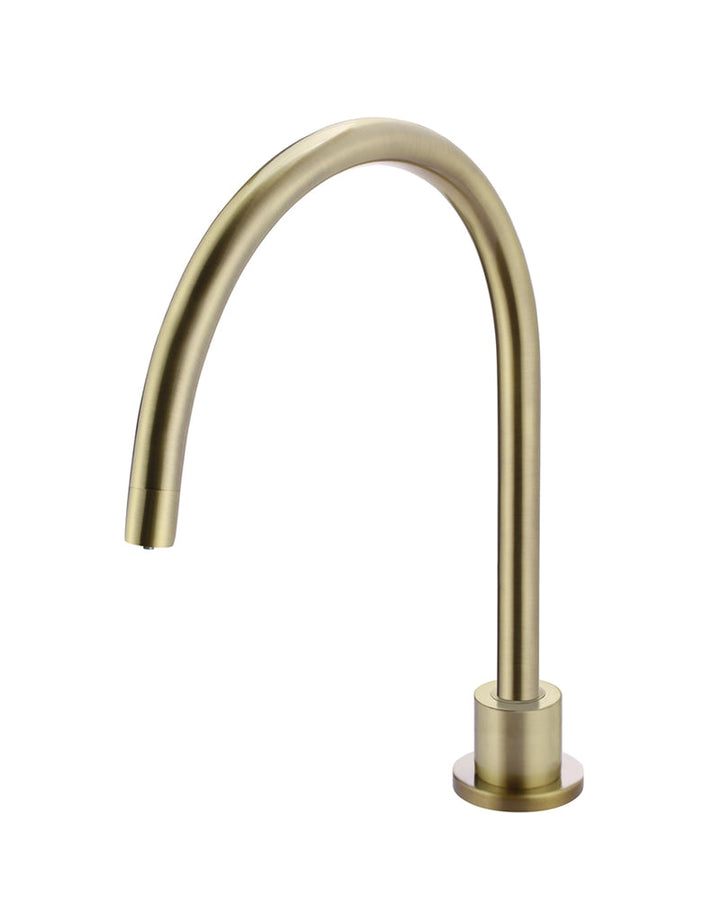 Round Gooseneck High-Rise Swivel Hob Spout — PVD Tiger Bronze, Basin & Bath Spouts