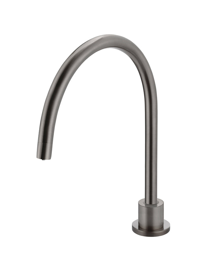 Round Gooseneck High-Rise Swivel Hob Spout — Shadow Gunmetal, Basin & Bath Spouts