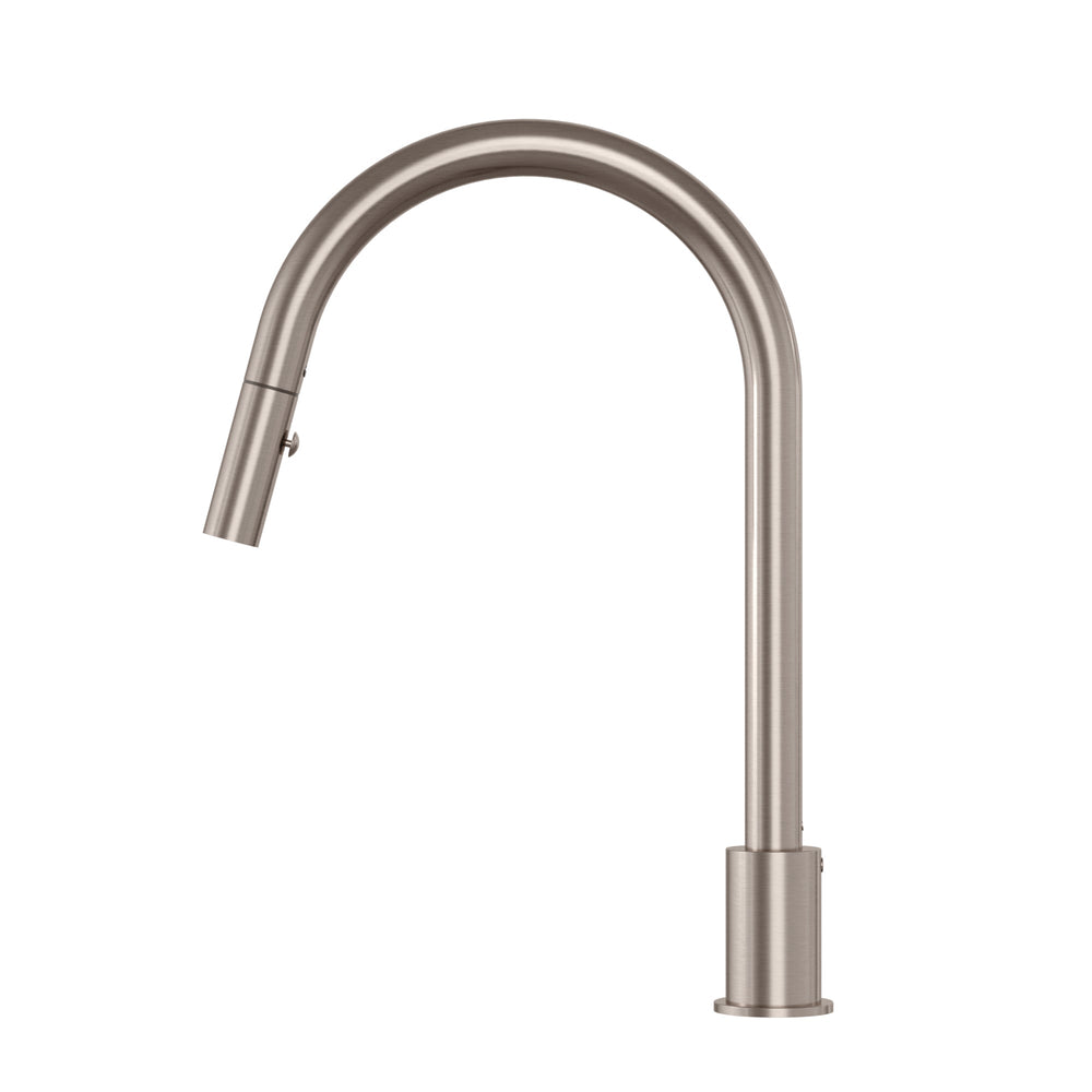 Kitchen hob spout with pull out nozzle - Champagne