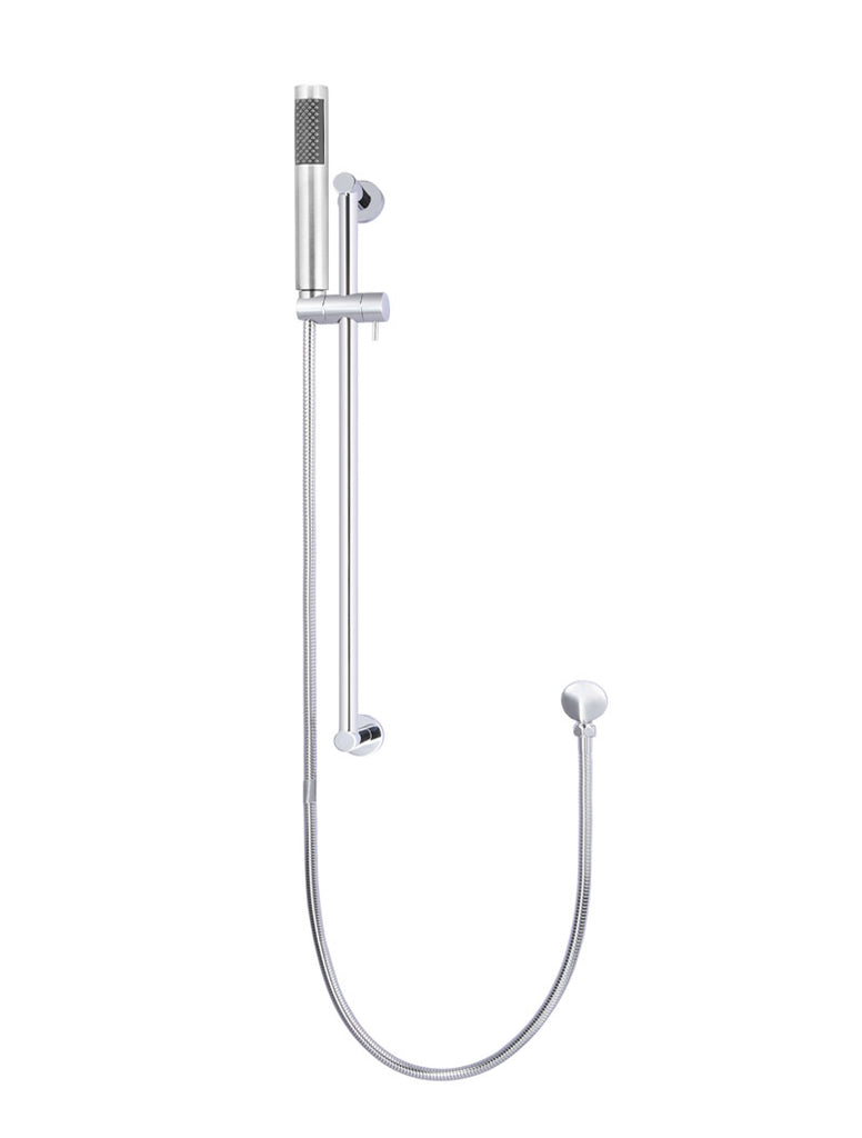 ROUND HAND SHOWER ON RAIL COLUMN