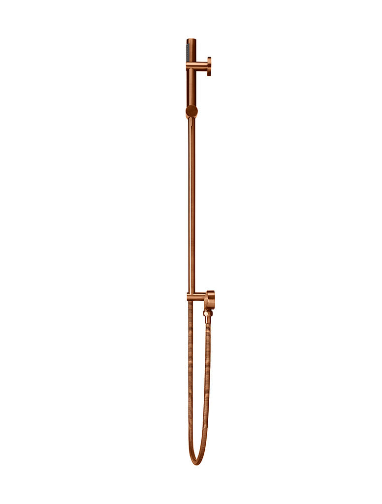 ROUND HAND SHOWER ON RAIL COLUMN