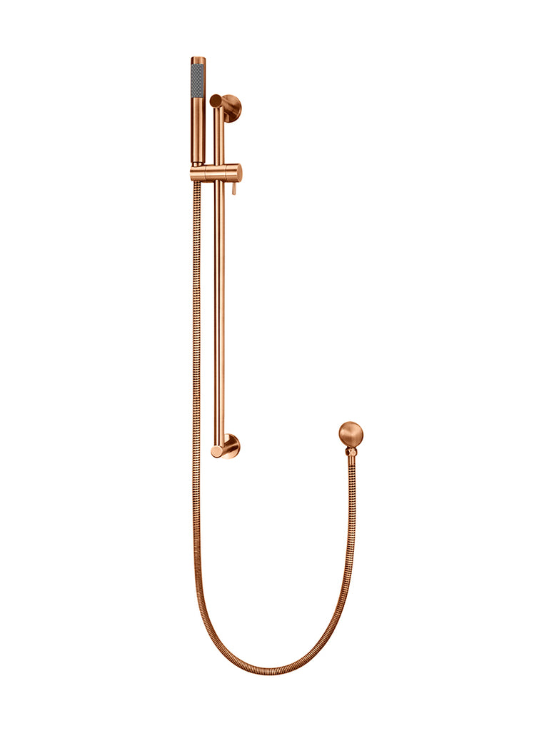 ROUND HAND SHOWER ON RAIL COLUMN