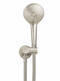 Round Hand Shower on Swivel Bracket — PVD Brushed Nickel, Brushed Nickel, Hand Held Showers