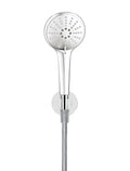 ROUND THREE FUNCTION HAND SHOWER ON FIXED BRACKET