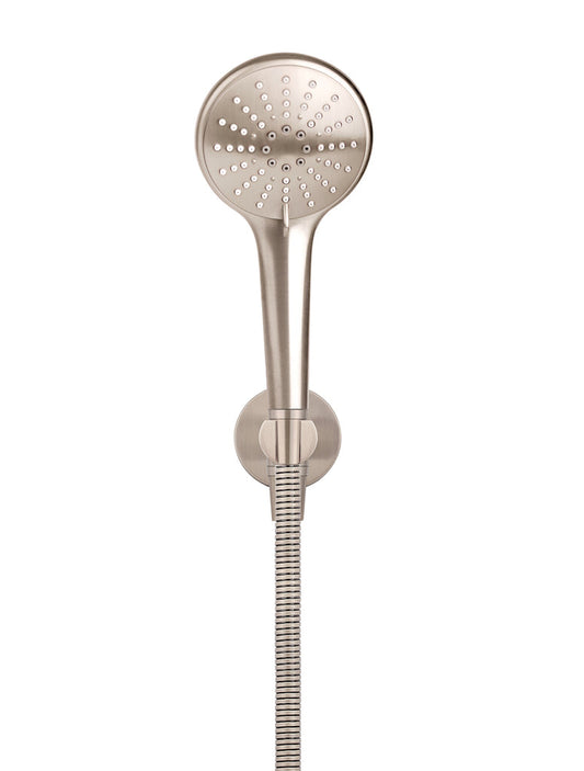ROUND THREE FUNCTION HAND SHOWER ON FIXED BRACKET