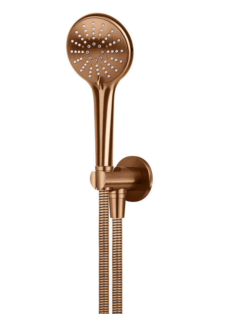 ROUND THREE FUNCTION HAND SHOWER ON FIXED BRACKET