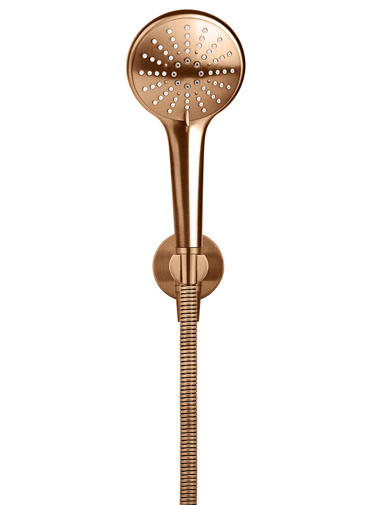 ROUND THREE FUNCTION HAND SHOWER ON FIXED BRACKET