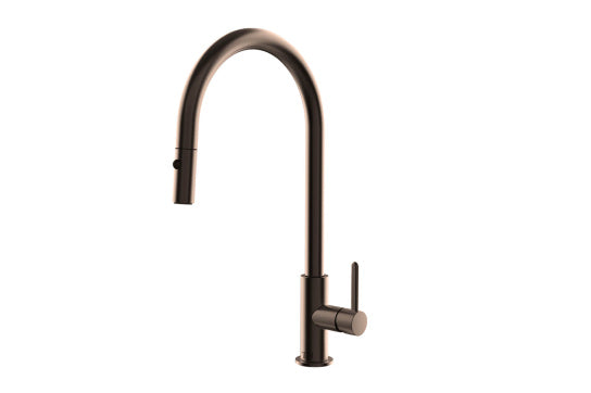 Naples Pull Out Mixer Tap - English Bronze — Basin Mixers