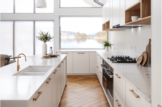 Cuisine 85 x 46 Double Inset / Undermount Fine Fireclay Gloss White Sink