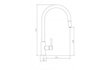 Naples Pull Out Sink Mixer - Chrome
