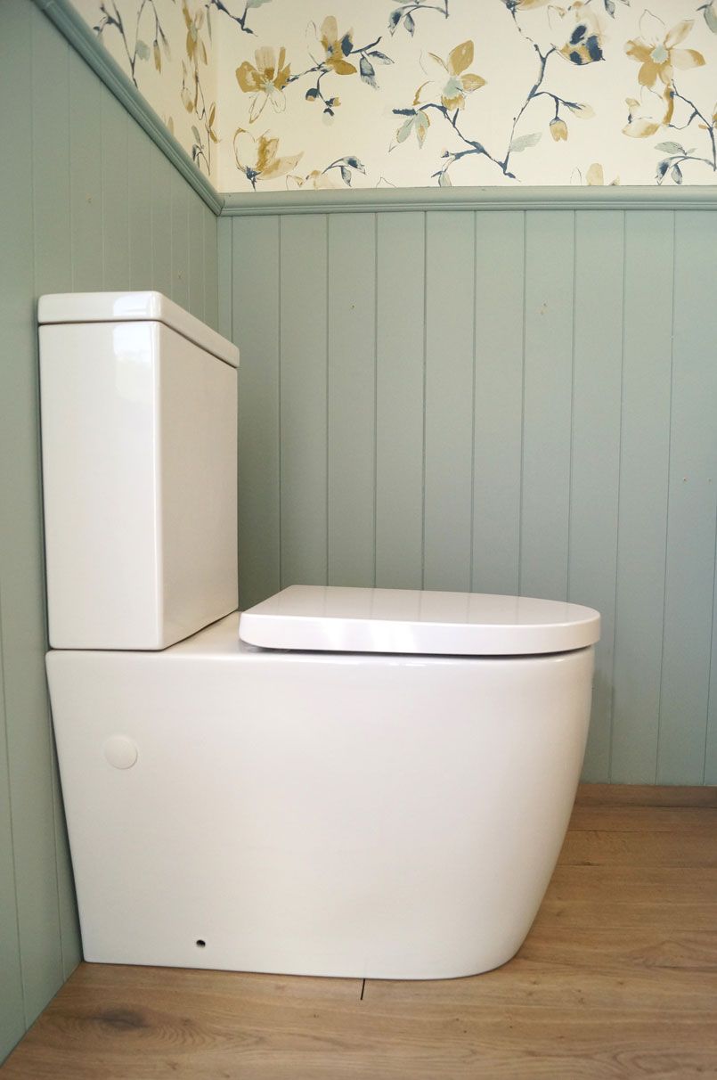 Narva Rimless Close Coupled Back to Wall Toilet Suite with Soft Close Quick Release Seat